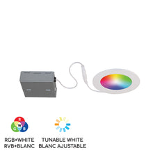 Load image into Gallery viewer, 4" Smart Wifi RGB LED White Recessed Light Fixture