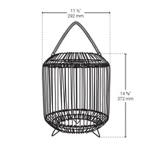 Load image into Gallery viewer, Tulum Smart Solar Outdoor Patio Garden LED Light 11x 15 In. - Black