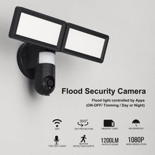 Load image into Gallery viewer, WiFi Waterproof Outdoor Security Light with HD 1080p Camera, Black