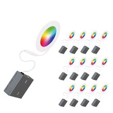 Load image into Gallery viewer, 4&quot; Smart Wi-Fi RGB LED Recessed Light Fixture (12-Pack)